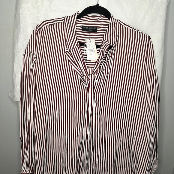 Lane Bryant Long Sleeve Striped Blouse - Picture 4 of 4